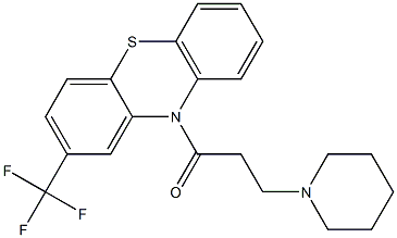 10-[3-(1-piperidinyl)propanoyl]-2-(trifluoromethyl)-10H-phenothiazine,,结构式