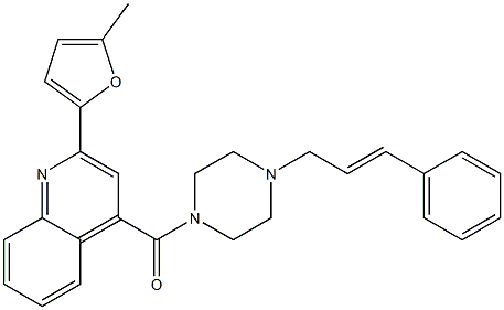 4-[(4-cinnamyl-1-piperazinyl)carbonyl]-2-(5-methyl-2-furyl)quinoline