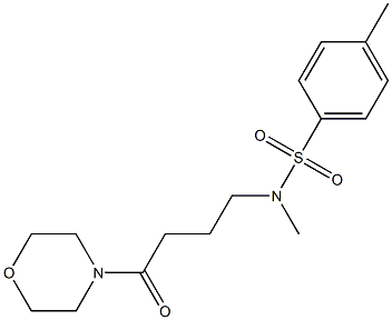 N,4-dimethyl-N-[4-(4-morpholinyl)-4-oxobutyl]benzenesulfonamide Struktur