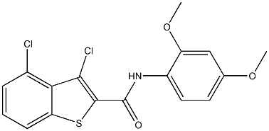 3,4-dichloro-N-(2,4-dimethoxyphenyl)-1-benzothiophene-2-carboxamide 化学構造式