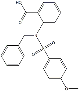 2-{benzyl[(4-methoxyphenyl)sulfonyl]amino}benzoic acid 化学構造式