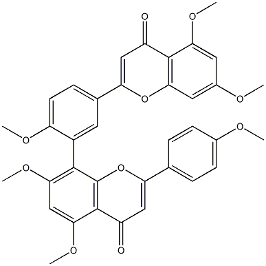 8-[5-(5,7-dimethoxy-4-oxo-4H-chromen-2-yl)-2-methoxyphenyl]-5,7-dimethoxy-2-(4-methoxyphenyl)-4H-chromen-4-one