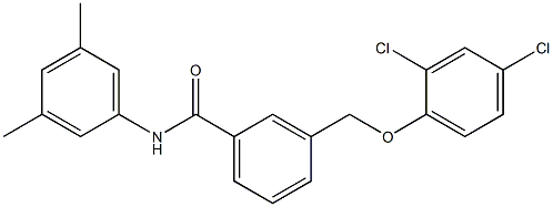 3-[(2,4-dichlorophenoxy)methyl]-N-(3,5-dimethylphenyl)benzamide 化学構造式