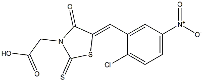 (5-{2-chloro-5-nitrobenzylidene}-4-oxo-2-thioxo-1,3-thiazolidin-3-yl)acetic acid