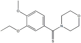 4-(3-ethoxy-4-methoxybenzothioyl)morpholine Struktur