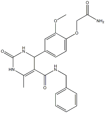 4-[4-(2-amino-2-oxoethoxy)-3-methoxyphenyl]-N-benzyl-6-methyl-2-oxo-1,2,3,4-tetrahydro-5-pyrimidinecarboxamide Structure