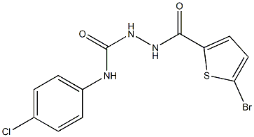 2-[(5-bromo-2-thienyl)carbonyl]-N-(4-chlorophenyl)hydrazinecarboxamide|