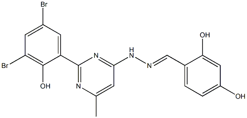 2,4-dihydroxybenzaldehyde [2-(3,5-dibromo-2-hydroxyphenyl)-6-methyl-4-pyrimidinyl]hydrazone