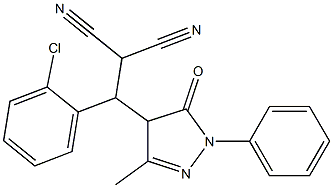 2-[(2-chlorophenyl)(3-methyl-5-oxo-1-phenyl-4,5-dihydro-1H-pyrazol-4-yl)methyl]malononitrile|