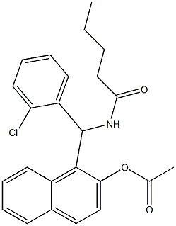 1-[(2-chlorophenyl)(pentanoylamino)methyl]naphthalen-2-yl acetate Structure