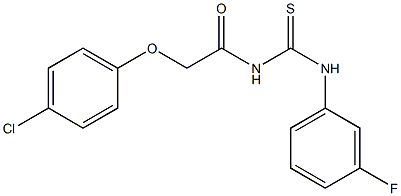 N-[(4-chlorophenoxy)acetyl]-N'-(3-fluorophenyl)thiourea Struktur