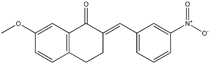 2-{3-nitrobenzylidene}-7-methoxy-3,4-dihydro-1(2H)-naphthalenone Structure