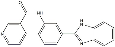 N-[3-(1H-benzimidazol-2-yl)phenyl]nicotinamide Struktur