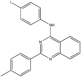 N-(4-iodophenyl)-N-[2-(4-methylphenyl)quinazolin-4-yl]amine Structure