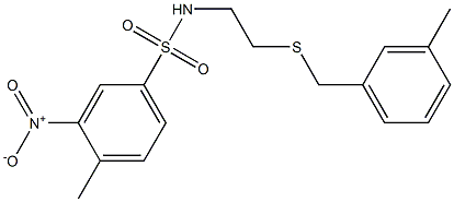 3-nitro-4-methyl-N-{2-[(3-methylbenzyl)sulfanyl]ethyl}benzenesulfonamide