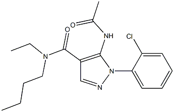 5-(acetylamino)-N-butyl-1-(2-chlorophenyl)-N-ethyl-1H-pyrazole-4-carboxamide Structure