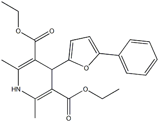 diethyl 2,6-dimethyl-4-(5-phenyl-2-furyl)-1,4-dihydro-3,5-pyridinedicarboxylate Structure