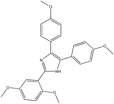 2-(2,5-dimethoxyphenyl)-4,5-bis(4-methoxyphenyl)-1H-imidazole 结构式