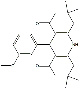 9-(3-methoxyphenyl)-3,3,6,6-tetramethyl-3,4,6,7,9,10-hexahydro-1,8(2H,5H)-acridinedione|