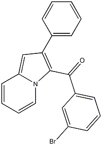 (3-bromophenyl)(2-phenyl-3-indolizinyl)methanone,,结构式