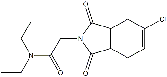 2-(5-chloro-1,3-dioxo-1,3,3a,4,7,7a-hexahydro-2H-isoindol-2-yl)-N,N-diethylacetamide,,结构式