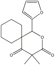 1-(2-furyl)-4,4-dimethyl-2-oxaspiro[5.5]undecane-3,5-dione Structure