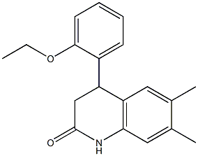 4-(2-ethoxyphenyl)-6,7-dimethyl-3,4-dihydro-2(1H)-quinolinone Structure