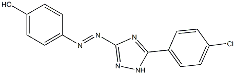 4-{[5-(4-chlorophenyl)-1H-1,2,4-triazol-3-yl]diazenyl}phenol,,结构式