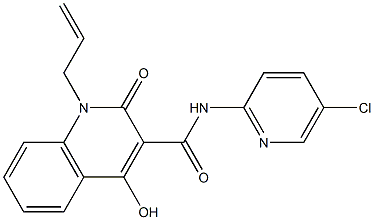 1-allyl-N-(5-chloro-2-pyridinyl)-4-hydroxy-2-oxo-1,2-dihydro-3-quinolinecarboxamide 结构式