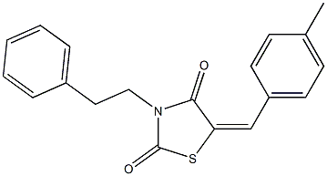 5-(4-methylbenzylidene)-3-(2-phenylethyl)-1,3-thiazolidine-2,4-dione Structure
