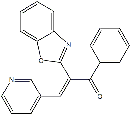 2-(1,3-benzoxazol-2-yl)-1-phenyl-3-(3-pyridinyl)-2-propen-1-one Structure