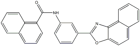 N-(3-naphtho[1,2-d][1,3]oxazol-2-ylphenyl)-1-naphthamide Struktur