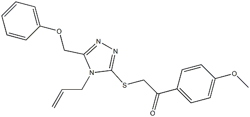 2-{[4-allyl-5-(phenoxymethyl)-4H-1,2,4-triazol-3-yl]sulfanyl}-1-(4-methoxyphenyl)ethanone Structure