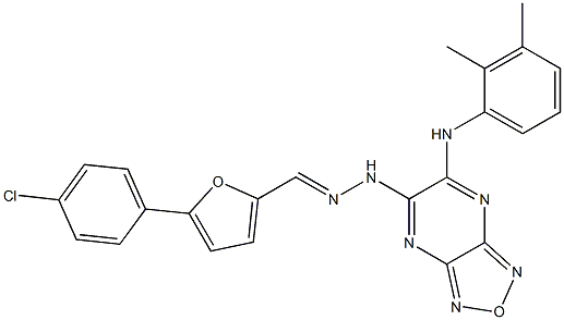  5-(4-chlorophenyl)-2-furaldehyde [6-(2,3-dimethylanilino)[1,2,5]oxadiazolo[3,4-b]pyrazin-5-yl]hydrazone