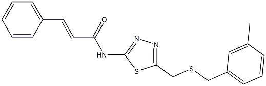 N-(5-{[(3-methylbenzyl)sulfanyl]methyl}-1,3,4-thiadiazol-2-yl)-3-phenylacrylamide