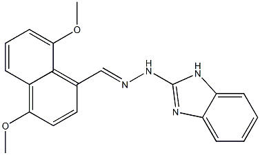 4,8-dimethoxy-1-naphthaldehyde 1H-benzimidazol-2-ylhydrazone 化学構造式