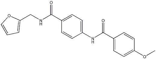N-(4-{[(2-furylmethyl)amino]carbonyl}phenyl)-4-methoxybenzamide Struktur