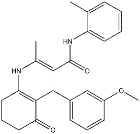 4-(3-methoxyphenyl)-2-methyl-N-(2-methylphenyl)-5-oxo-1,4,5,6,7,8-hexahydro-3-quinolinecarboxamide