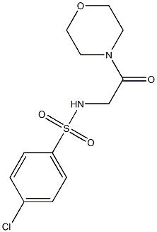 4-chloro-N-[2-(4-morpholinyl)-2-oxoethyl]benzenesulfonamide 结构式