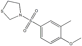 3-[(4-methoxy-3-methylphenyl)sulfonyl]-1,3-thiazolidine Structure