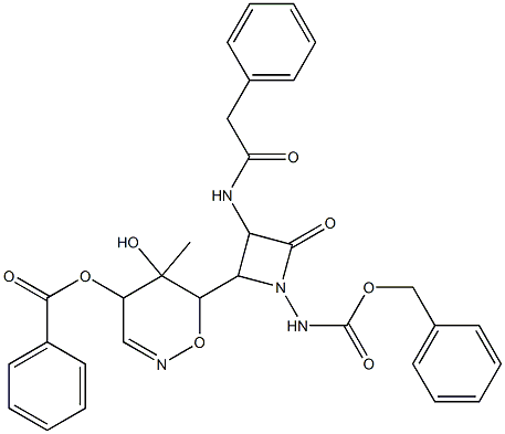 6-{1-{[(benzyloxy)carbonyl]amino}-4-oxo-3-[(phenylacetyl)amino]-2-azetidinyl}-5-hydroxy-5-methyl-5,6-dihydro-4H-1,2-oxazin-4-yl benzoate