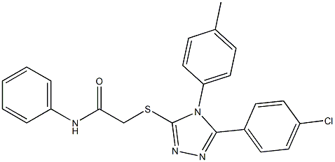 2-{[5-(4-chlorophenyl)-4-(4-methylphenyl)-4H-1,2,4-triazol-3-yl]sulfanyl}-N-phenylacetamide