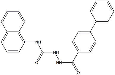 2-([1,1'-biphenyl]-4-ylcarbonyl)-N-(1-naphthyl)hydrazinecarboxamide Structure