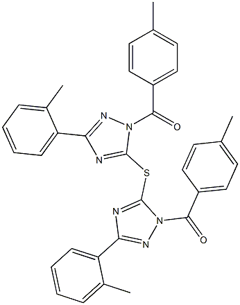 methyl1-(4-methylbenzoyl)-3-phenyl-1H-1,2,4-triazol-5-ylsulfide Struktur
