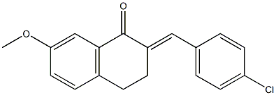 2-(4-chlorobenzylidene)-7-methoxy-3,4-dihydro-1(2H)-naphthalenone,,结构式