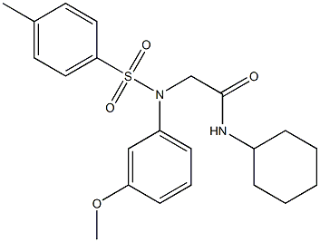 N-cyclohexyl-2-{3-methoxy[(4-methylphenyl)sulfonyl]anilino}acetamide Struktur