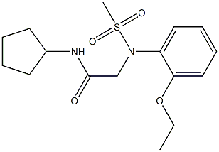 N-cyclopentyl-2-[2-ethoxy(methylsulfonyl)anilino]acetamide Structure