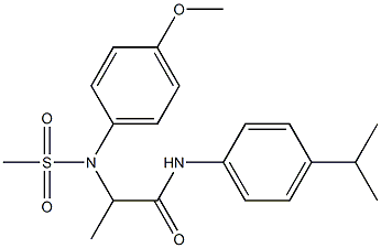 N-(4-isopropylphenyl)-2-[4-methoxy(methylsulfonyl)anilino]propanamide Structure