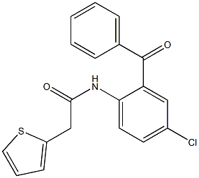 N-(2-benzoyl-4-chlorophenyl)-2-(2-thienyl)acetamide Structure