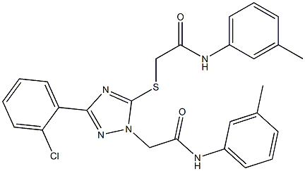 2-(3-(2-chlorophenyl)-5-{[2-oxo-2-(3-toluidino)ethyl]sulfanyl}-1H-1,2,4-triazol-1-yl)-N-(3-methylphenyl)acetamide